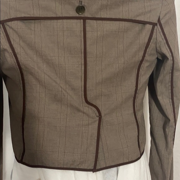 Plaid BCBG Jacket w/Piping Detail - Picture 5 of 7